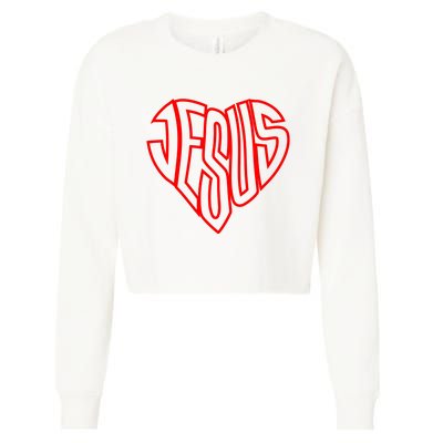 Heart Of Jesus Cropped Pullover Crew