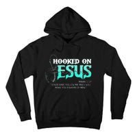 Hooked On Jesus Funny Fishing Tall Hoodie