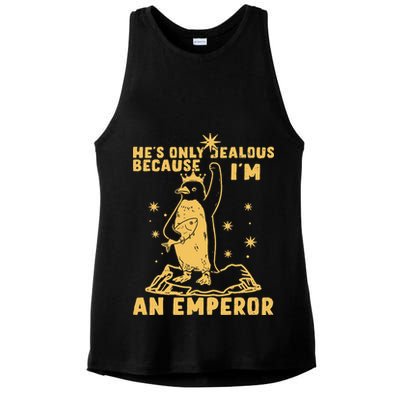 Hes Only Jealous Because Im An Emperor Penguin Ladies PosiCharge Tri-Blend Wicking Tank