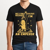 Hes Only Jealous Because Im An Emperor Penguin V-Neck T-Shirt
