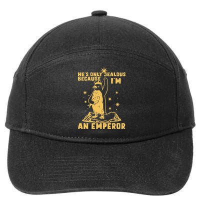 Hes Only Jealous Because Im An Emperor Penguin 7-Panel Snapback Hat