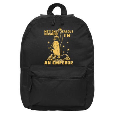 Hes Only Jealous Because Im An Emperor Penguin 16 in Basic Backpack