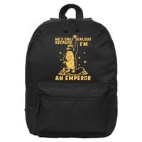 Hes Only Jealous Because Im An Emperor Penguin 16 in Basic Backpack