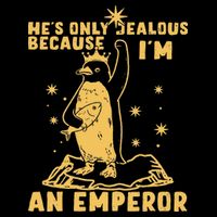 Hes Only Jealous Because Im An Emperor Penguin Pom Pom 12in Knit Beanie