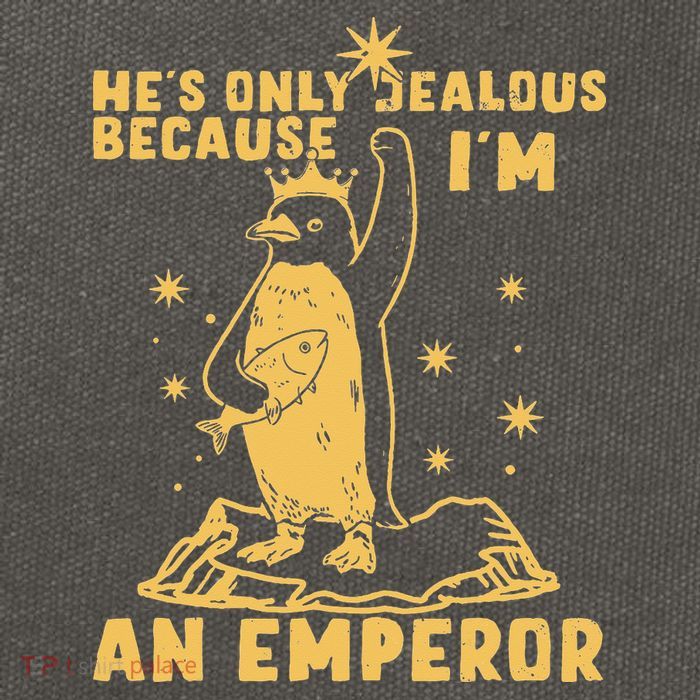 Hes Only Jealous Because Im An Emperor Penguin Cotton Canvas Backpack