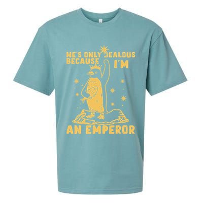 Hes Only Jealous Because Im An Emperor Penguin Sueded Cloud Jersey T-Shirt