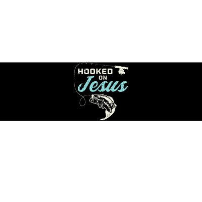 Hook On Jesus Bass Fishing Christian Religious God Gift Bumper Sticker