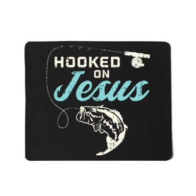 Hook On Jesus Bass Fishing Christian Religious God Gift Mousepad