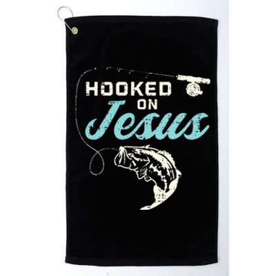 Hook On Jesus Bass Fishing Christian Religious God Gift Platinum Collection Golf Towel