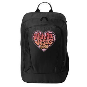 High On Jesus Love Heart Christian City Backpack