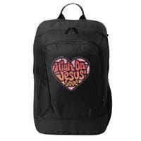 High On Jesus Love Heart Christian City Backpack