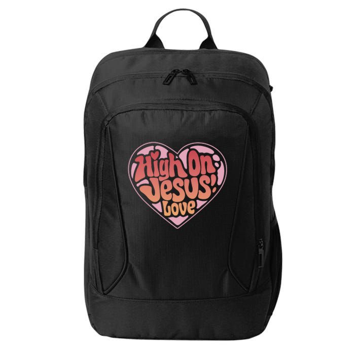 High On Jesus Love Heart Christian City Backpack