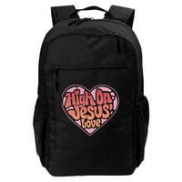 High On Jesus Love Heart Christian Daily Commute Backpack