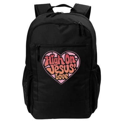 High On Jesus Love Heart Christian Daily Commute Backpack