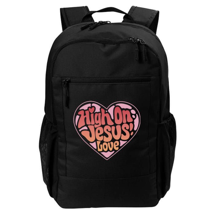 High On Jesus Love Heart Christian Daily Commute Backpack