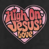 High On Jesus Love Heart Christian 11oz C Handle Ceramic Mug