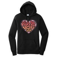 High On Jesus Love Heart Christian Women's Pullover Hoodie