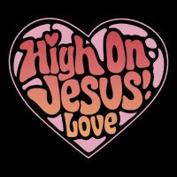 High On Jesus Love Heart Christian Zip Tote Bag