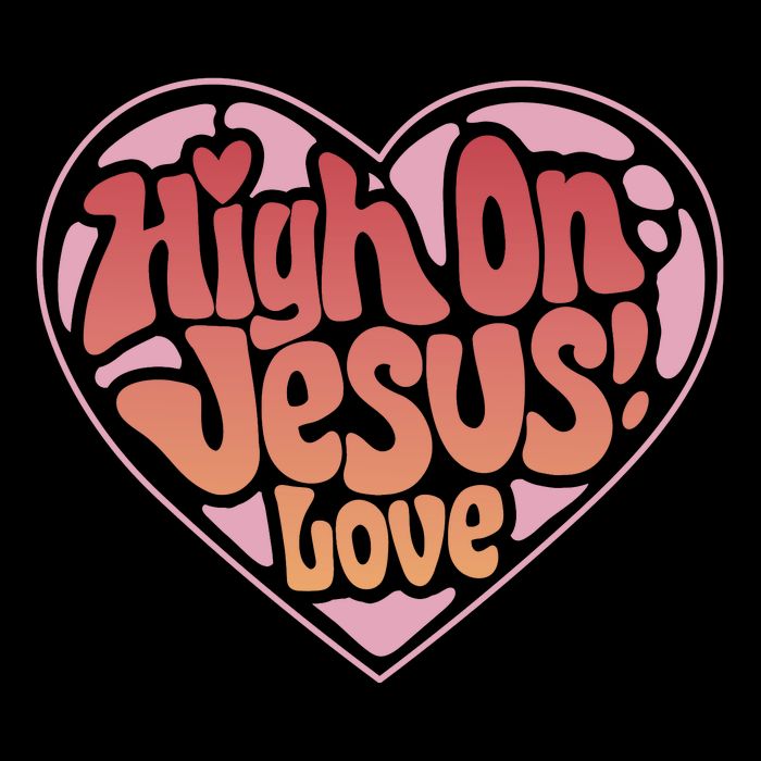 High On Jesus Love Heart Christian Zip Tote Bag