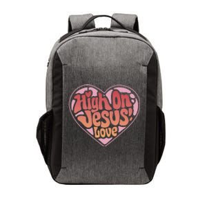 High On Jesus Love Heart Christian Vector Backpack