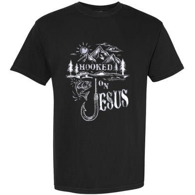 Hooked On Jesus Christ Faith Hope Love Religious Garment-Dyed Heavyweight T-Shirt