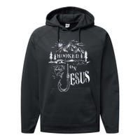 Hooked On Jesus Christ Faith Hope Love Religious Performance Fleece Hoodie