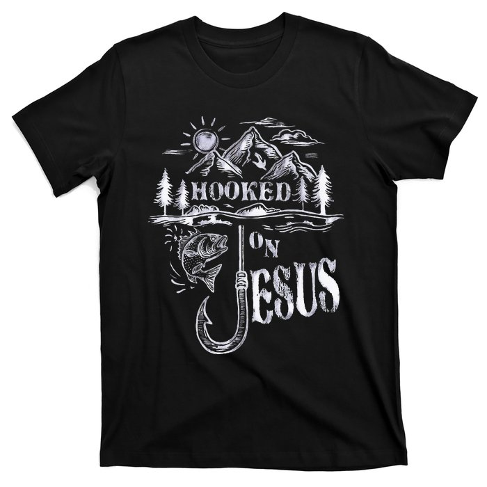 Hooked On Jesus Christ Faith Hope Love Religious T-Shirt