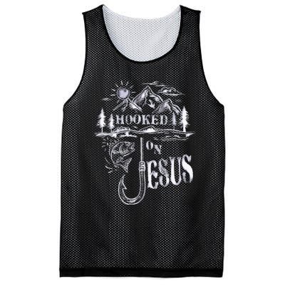 Hooked On Jesus Christ Faith Hope Love Religious Mesh Reversible Basketball Jersey Tank