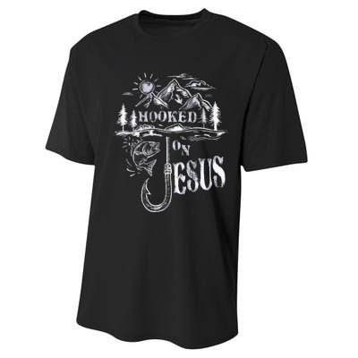 Hooked On Jesus Christ Faith Hope Love Religious Performance Sprint T-Shirt