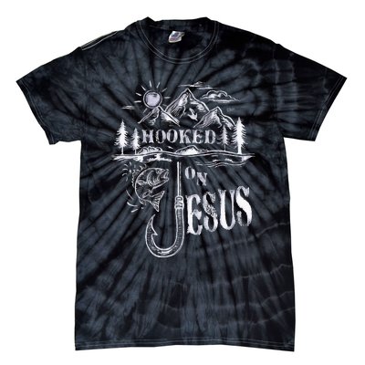 Hooked On Jesus Christ Faith Hope Love Religious Tie-Dye T-Shirt