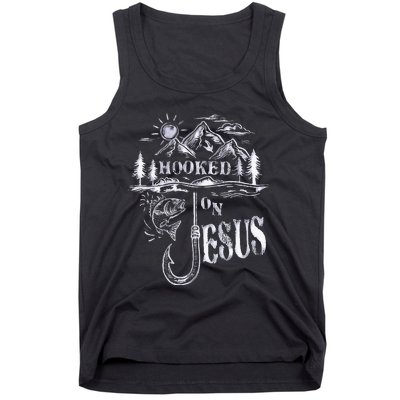 Hooked On Jesus Christ Faith Hope Love Religious Tank Top