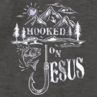 Hooked On Jesus Christ Faith Hope Love Religious Vector Backpack