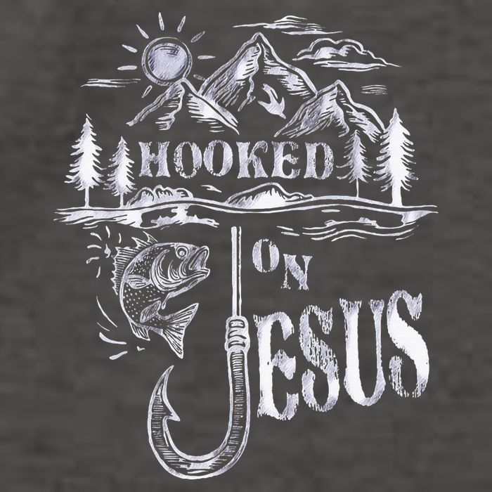 Hooked On Jesus Christ Faith Hope Love Religious Vector Backpack