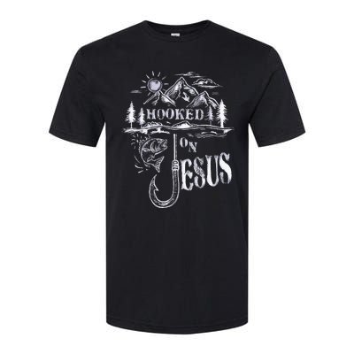 Hooked On Jesus Christ Faith Hope Love Religious Softstyle CVC T-Shirt