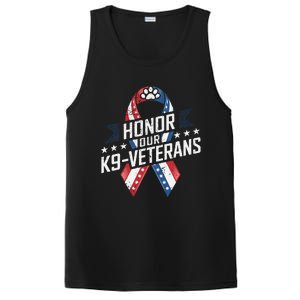 Honor Our K9 Veterans Usa Flag Ribbon Tribute PosiCharge Competitor Tank