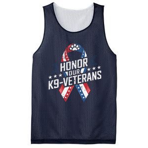 Honor Our K9 Veterans Usa Flag Ribbon Tribute Mesh Reversible Basketball Jersey Tank