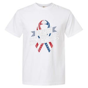 Honor Our K9 Veterans Usa Flag Ribbon Tribute Garment-Dyed Heavyweight T-Shirt