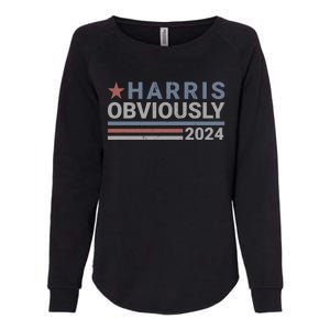 Harris Obviously Kamala 2024 Gift Womens California Wash Sweatshirt