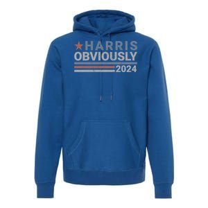 Harris Obviously Kamala 2024 Gift Premium Hoodie