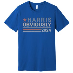 Harris Obviously Kamala 2024 Gift Premium T-Shirt