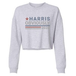 Harris Obviously Kamala 2024 Gift Cropped Pullover Crew