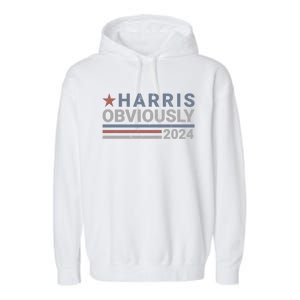 Harris Obviously Kamala 2024 Gift Garment-Dyed Fleece Hoodie