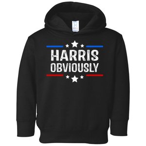 Harris Obviously Kamala Harris For President 2024 Toddler Hoodie