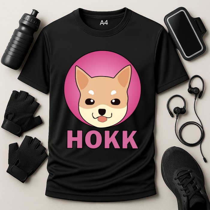 HOKK Hokkaidu Inu Crypto Currency Cooling Performance Crew T-Shirt