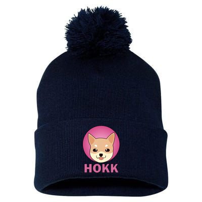 HOKK Hokkaidu Inu Crypto Currency Pom Pom 12in Knit Beanie