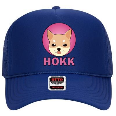 HOKK Hokkaidu Inu Crypto Currency High Crown Mesh Back Trucker Hat