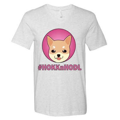 HokknHodl Hokk And Hold Crypto  V-Neck T-Shirt
