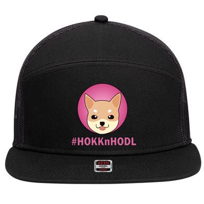 HokknHodl Hokk And Hold Crypto  7 Panel Mesh Trucker Snapback Hat