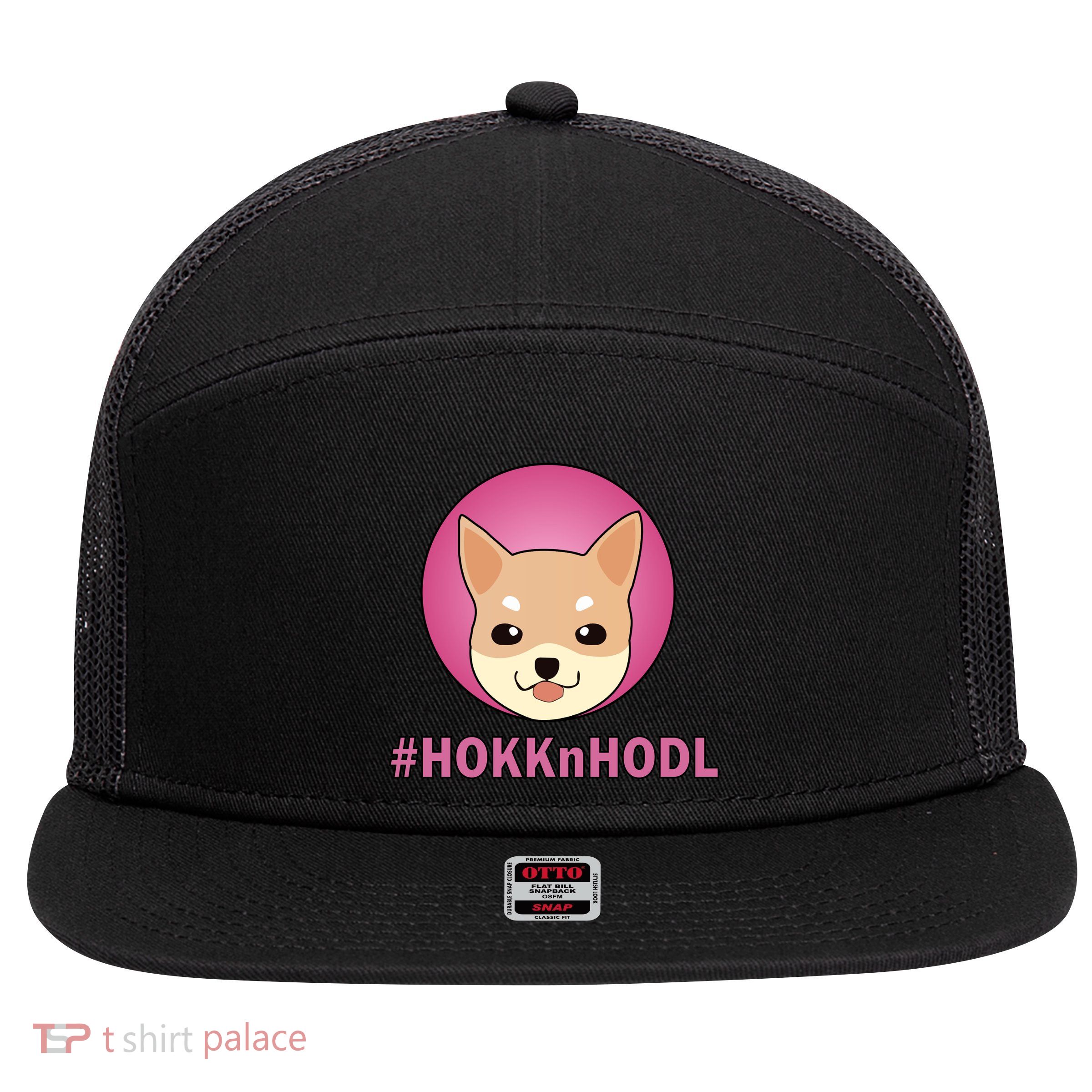 HokknHodl Hokk And Hold Crypto  7 Panel Mesh Trucker Snapback Hat