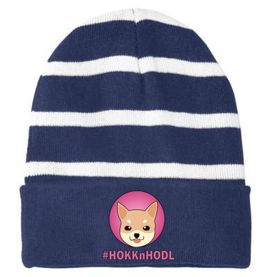 HokknHodl Hokk And Hold Crypto  Striped Beanie with Solid Band